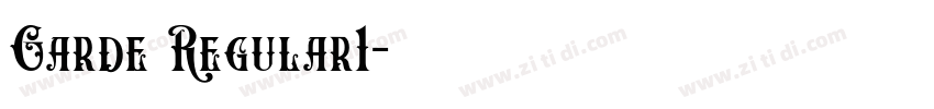 Garde Regular1字体转换